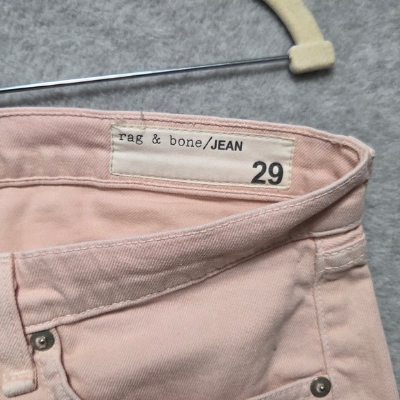 Rag & Bone JEAN Womens Size 29 Blush Pink Cut Off Denim Shorts Raw Hem Fits 30 - Picture 3 of 8